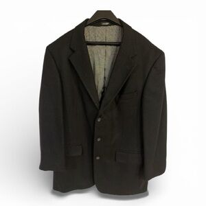 Oscar de la Renta Elegant Black Wool Blazer 40R Classic Timeless Wedding